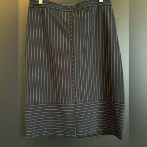 HUGO BOSS Striped Zip Up Pencil Skirt